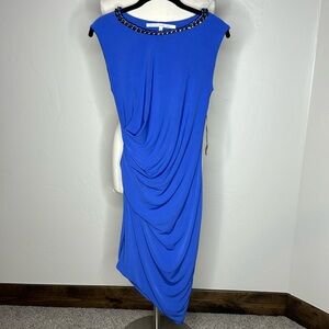 NWT Rachel Roy February Neptune asymmetrical hem Chain collar Dress  Size Small